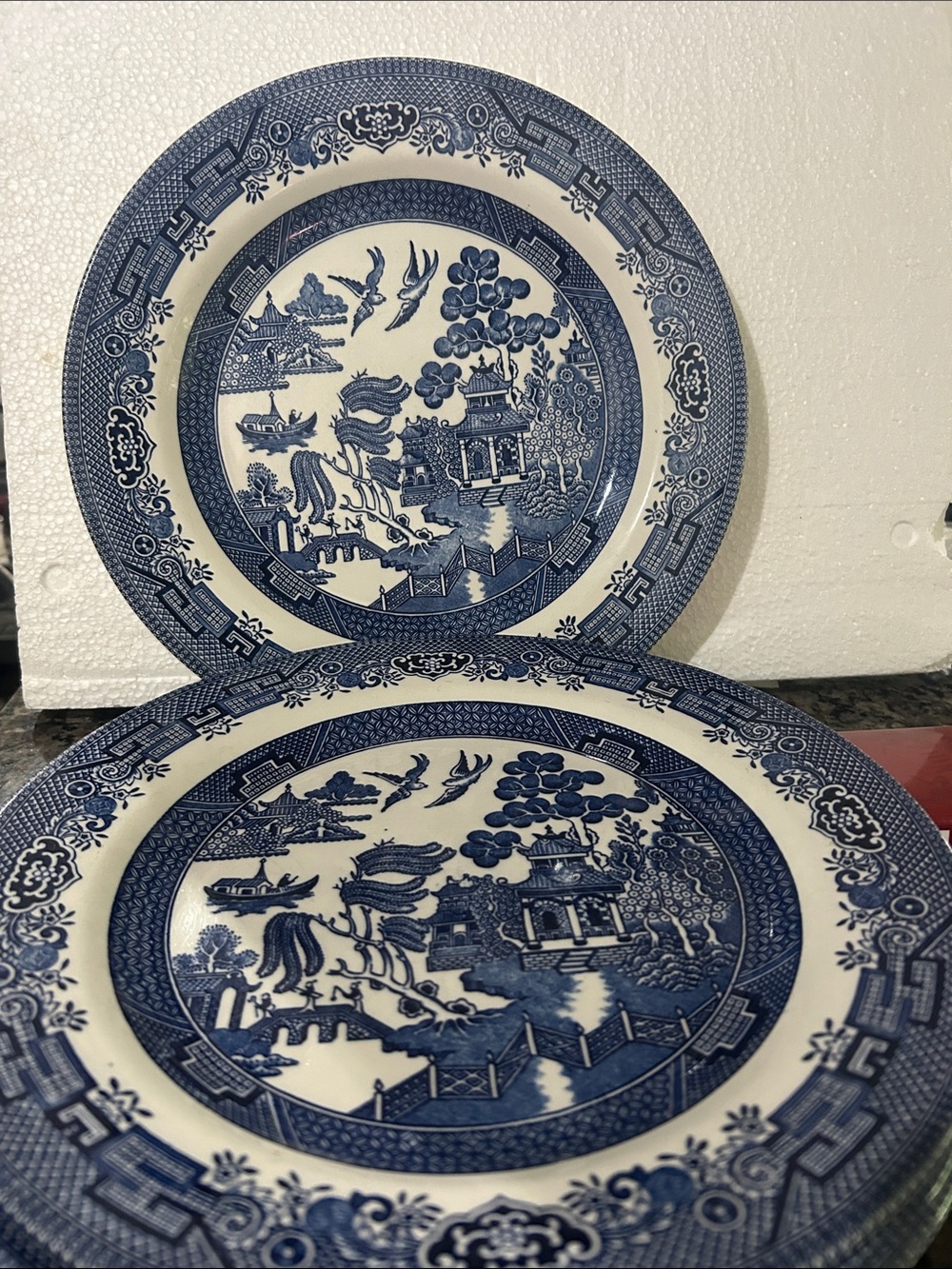 Churchill England Willow dinnerware set of 5